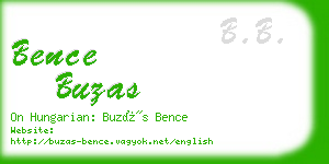 bence buzas business card